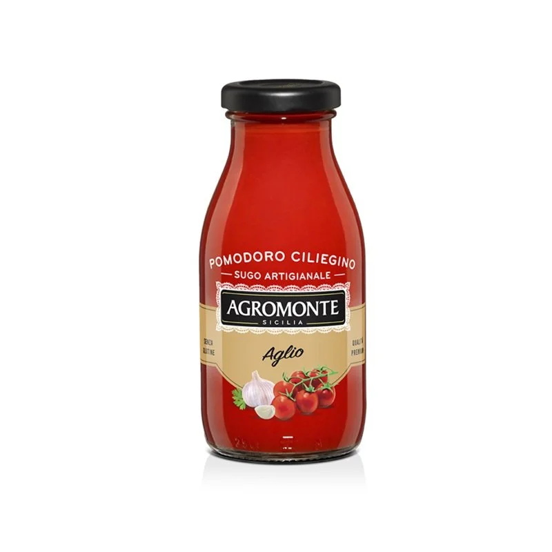 Sugo di pomodoro ciliegino all'aglio Agromonte 260gr.