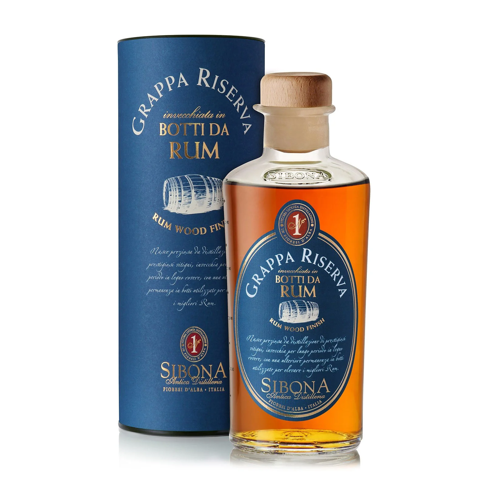 Sibona Grappa Riserva Botti da Rum 44% Vol. 50cl.
