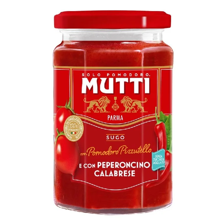 Sugo con Pomodoro Pizzutello e con Peperoncino Calabrese Mutti 280gr.