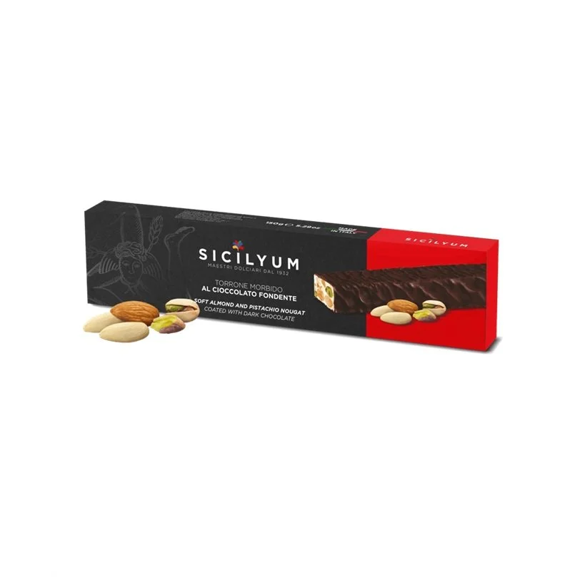 Torrone Morbido al Cioccolato Fondente Sicilyum 150gr.