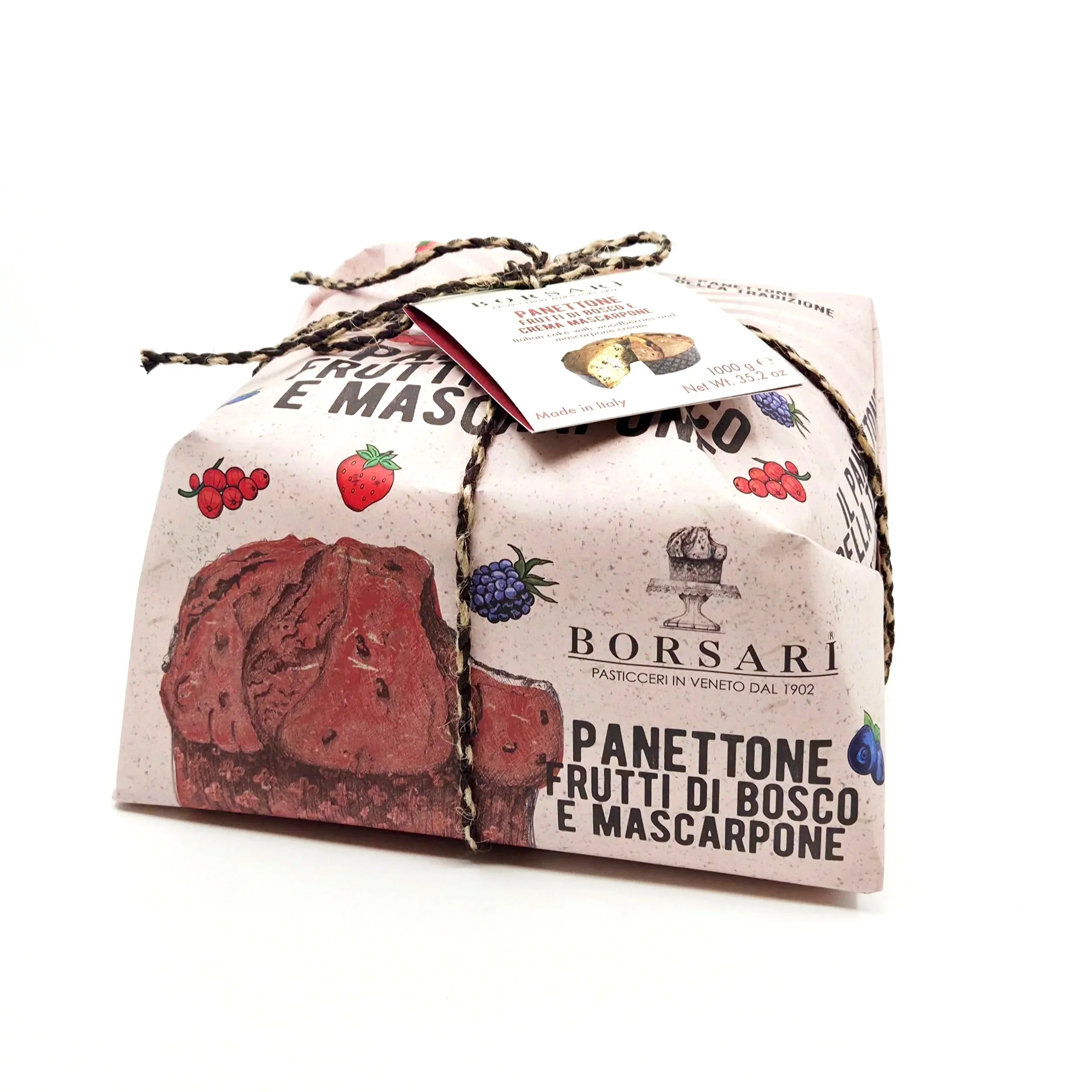 Panettone Frutti di Bosco e Mascarpone Borsari 1000gr.