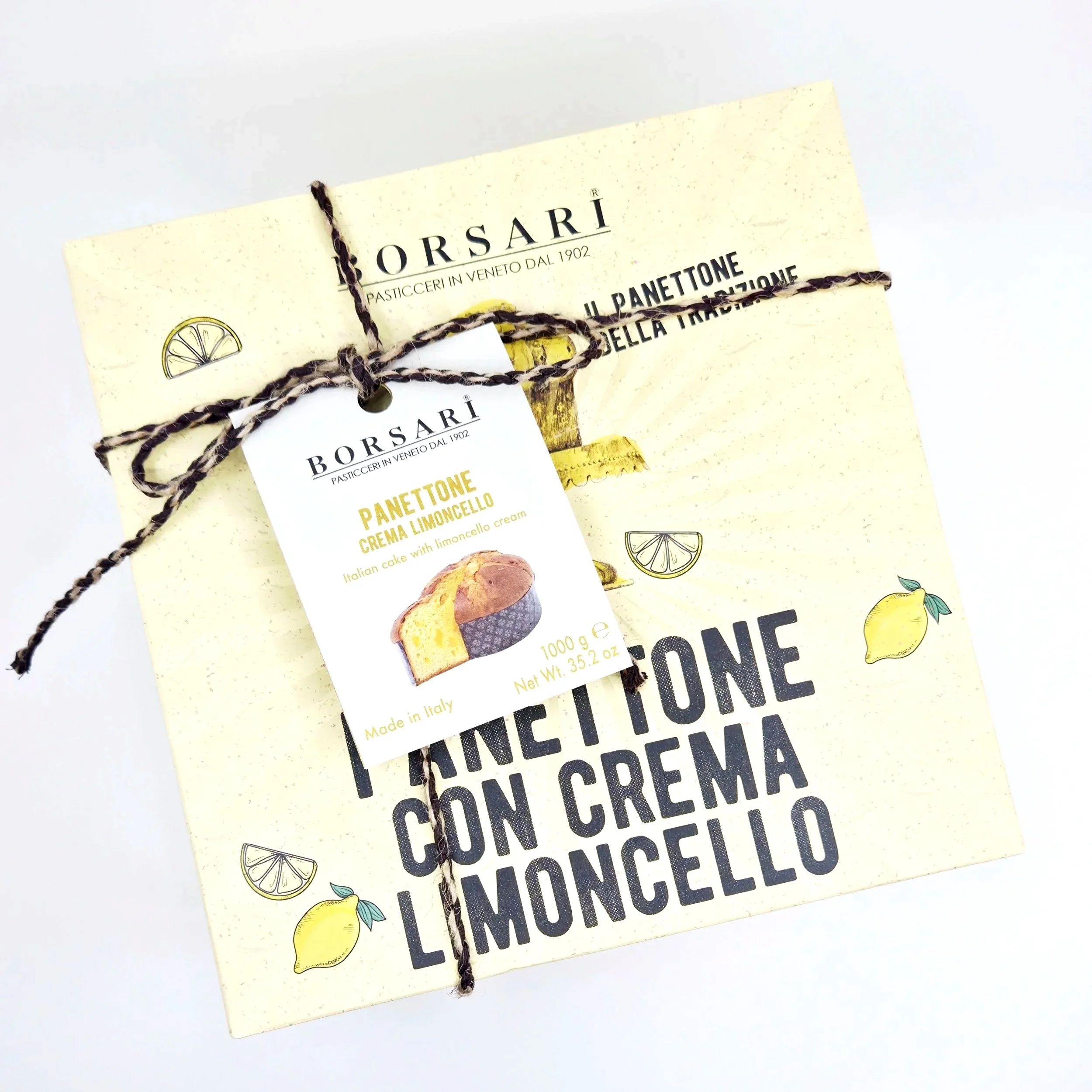 Panettone con crema Limoncello Borsari 1000gr.