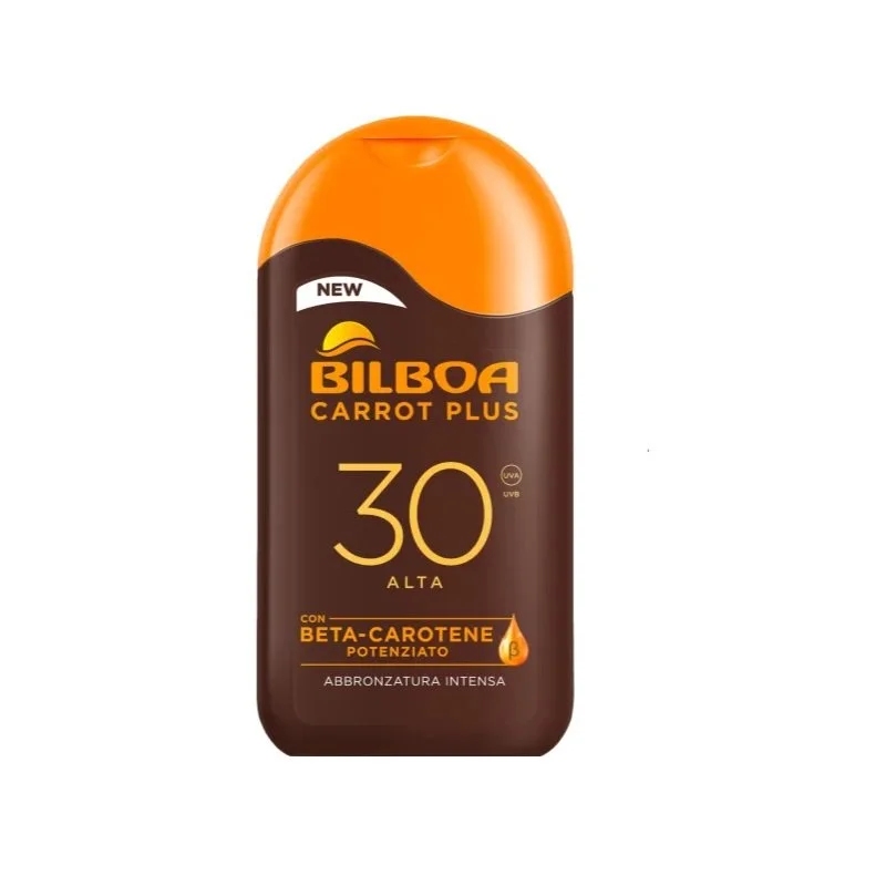 Bilboa Carrot Plus con Beta-Carotene SPF 30 Alta UVA UVB 200ml