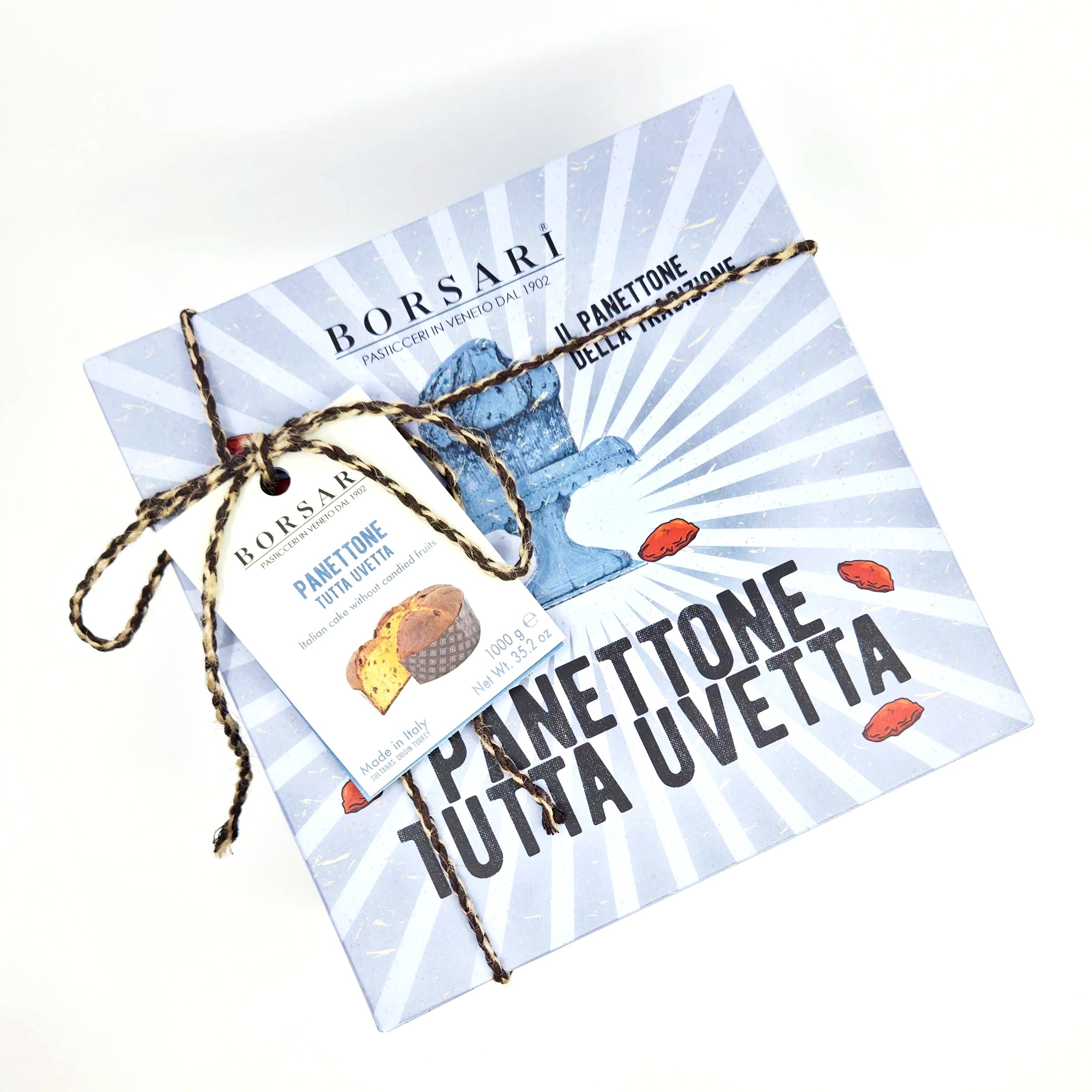 Panettone tutta Uvetta Borsari 1000gr.
