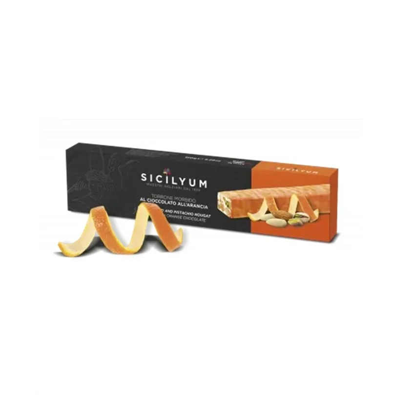 Torrone Morbido al Cioccolato all'Arancia Sicilyum 150gr.