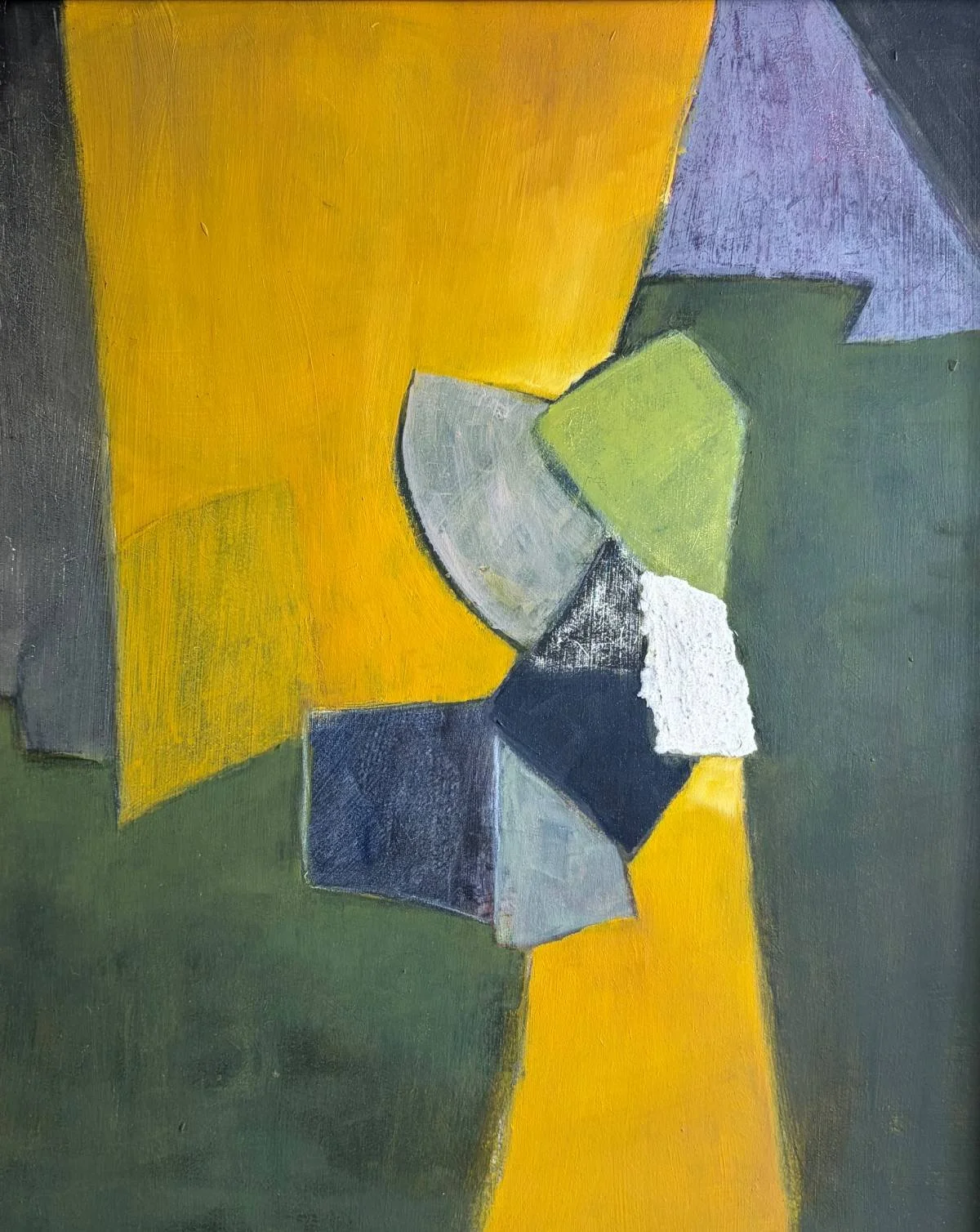 26 - So Clear it Stands | Acrylic, oil and collage on board | 46 x 38 cm / 18 x 15 inches | 2024