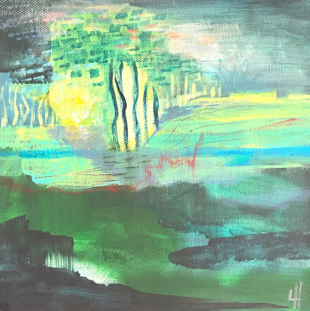 33 - Seeds of Life | Acrylic and pen on board | 20 x 20 cm / 8 x 8 inches | 2026