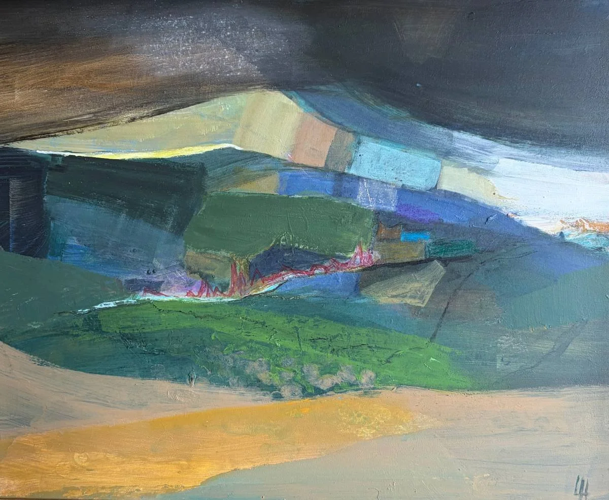 23 - Crying for Stillness | Oil, acrylic and oil pastel on board | 41 x 33 cm / 16 x 13 inches | 2024