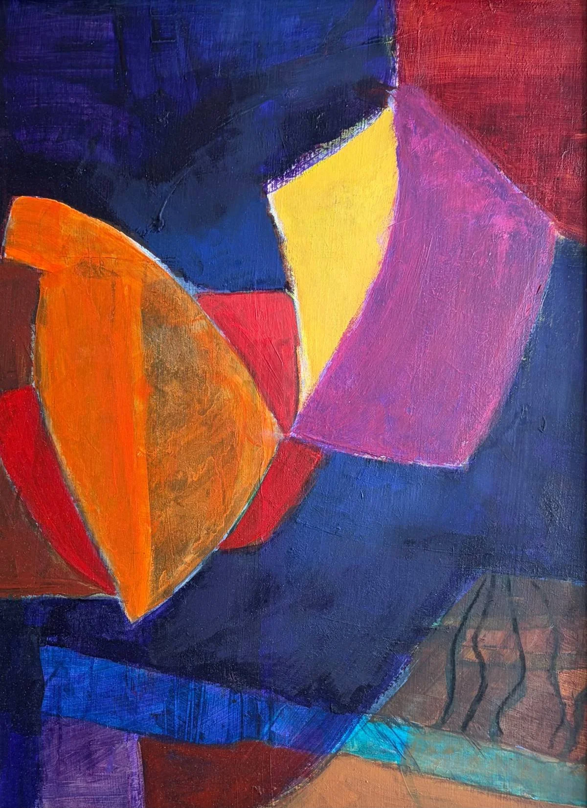 24 - Blazing Solitude | Oil, acrylic and charcoal on board | 28 x 35 cm / 11 x 14 inches | 2024