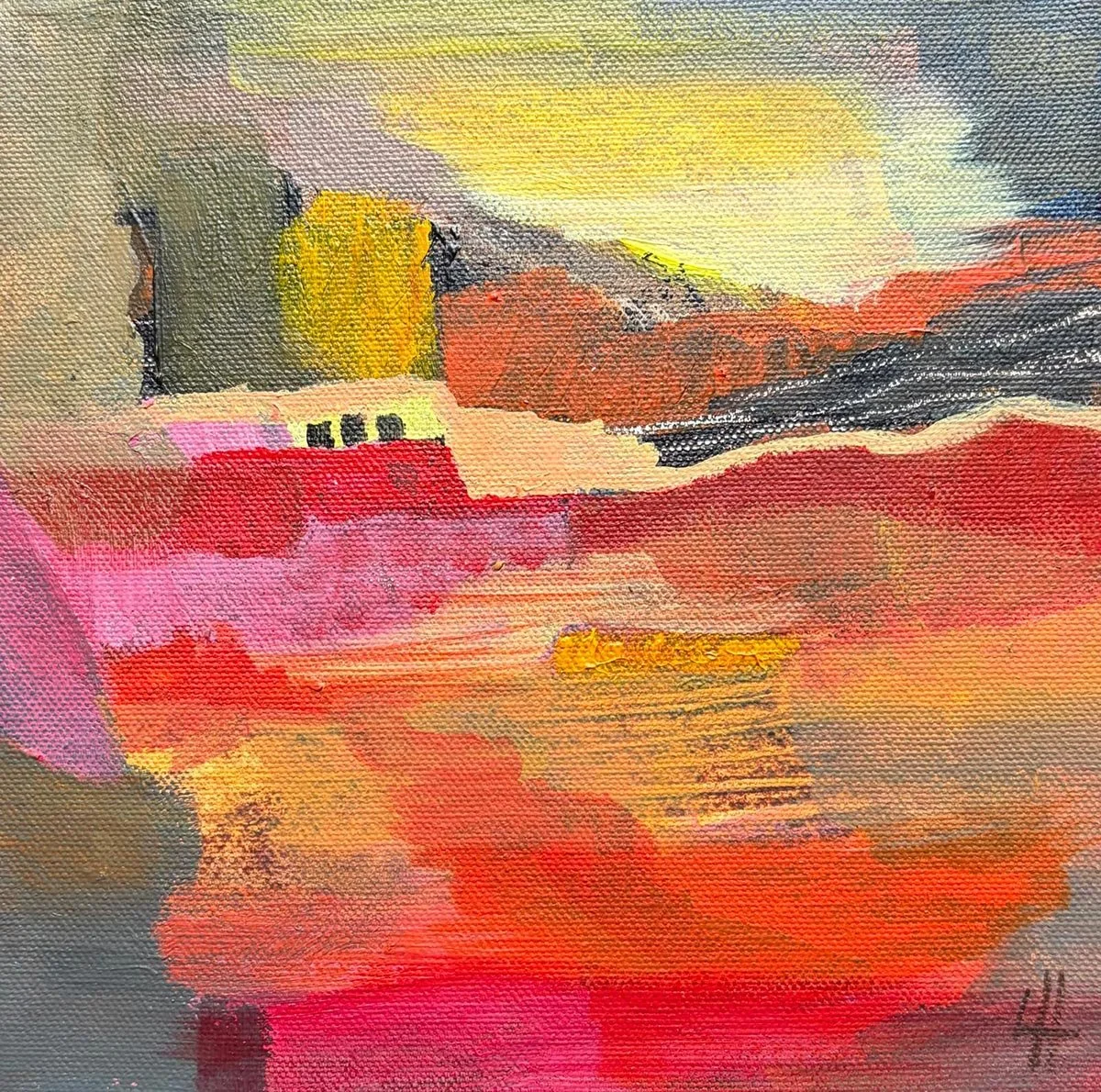 27 - A Little Longer | Acrylic on canvas | 20 x 20 cm / 8 x 8 inches | 2026