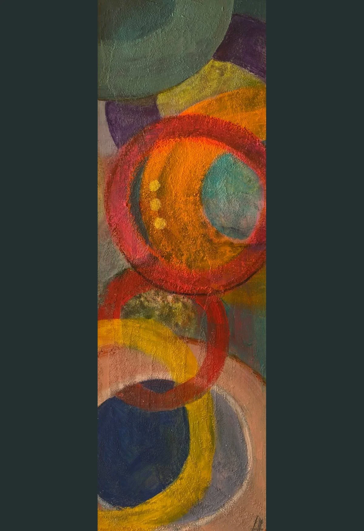 19 - Expect Aurora Borealis | Acrylic and sand on board | 48 x 18 cm / 19 x 7 inches | 2025