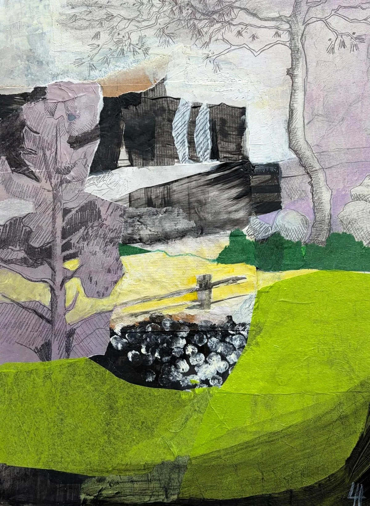 31 - Casual Light of the Day | Pen, pencil, paint and collage on board | 35 x 25 cm / 10 x 14 inches | 2026