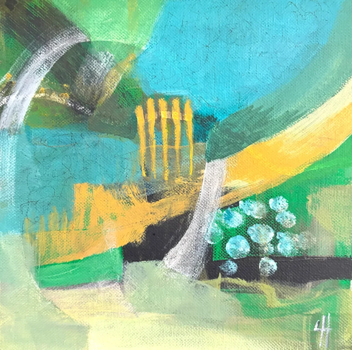 32 - Hold as True | Acrylic on canvas | 20 x 20 cm / 8 x 8 inches | 2026