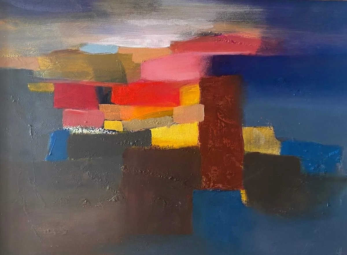 10 - Swaddled in Darkness | Acrylic on board | 41 x 30 cm / 16 x 12 inches | 2025