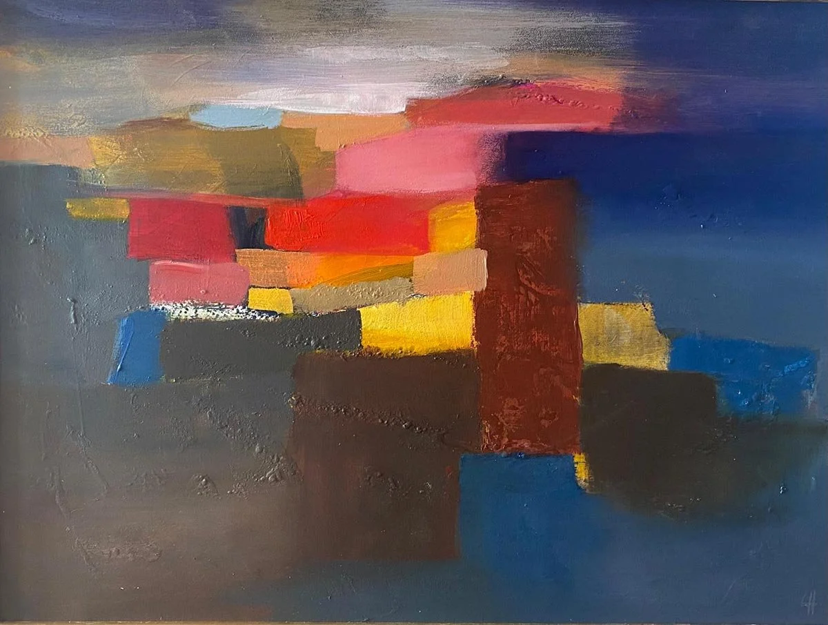 10 - Swaddled in Darkness | Acrylic on board | 41 x 30 cm / 16 x 12 inches | 2025