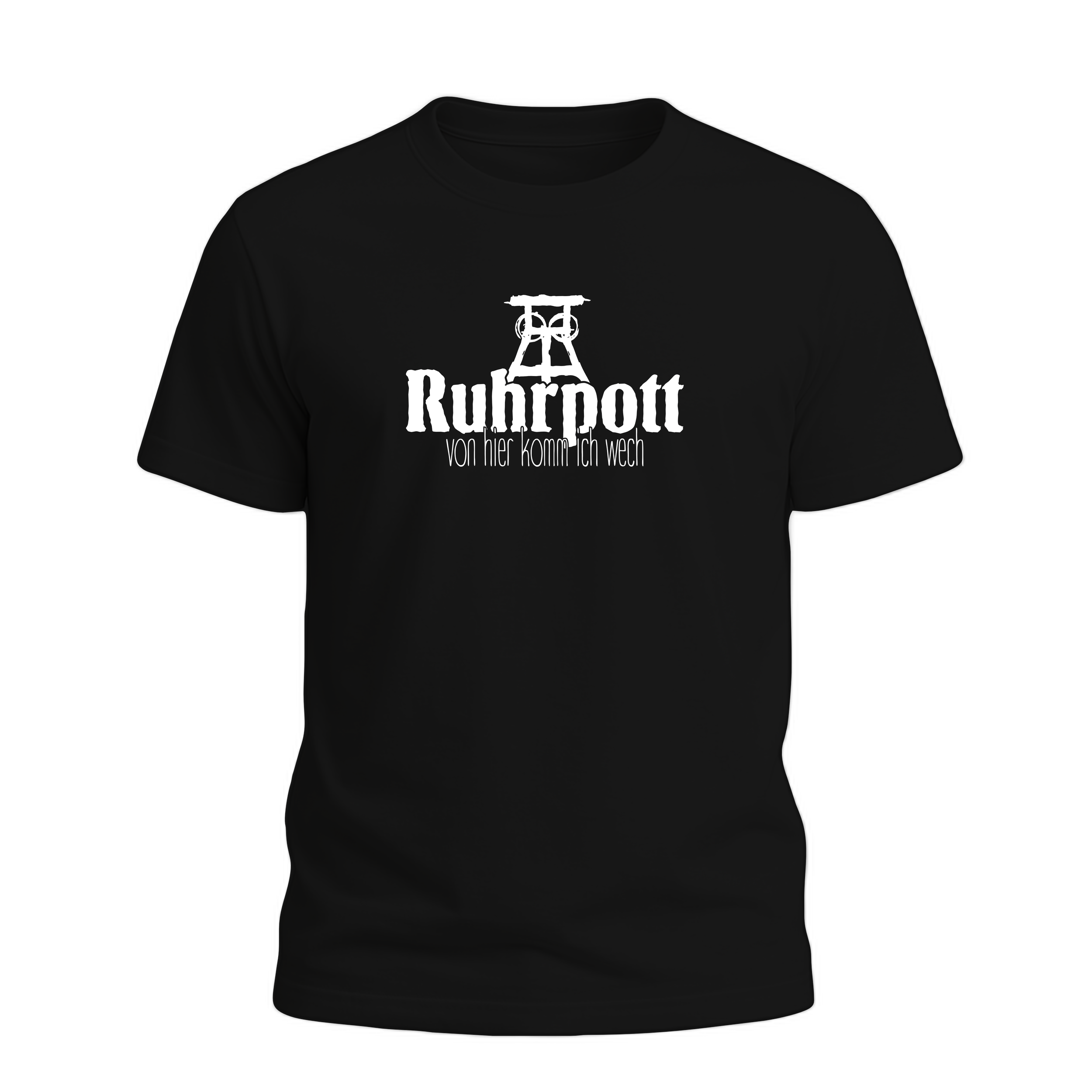 ruhrpott von hier komm ich wech T-Shirt/Hoodie Schwarz