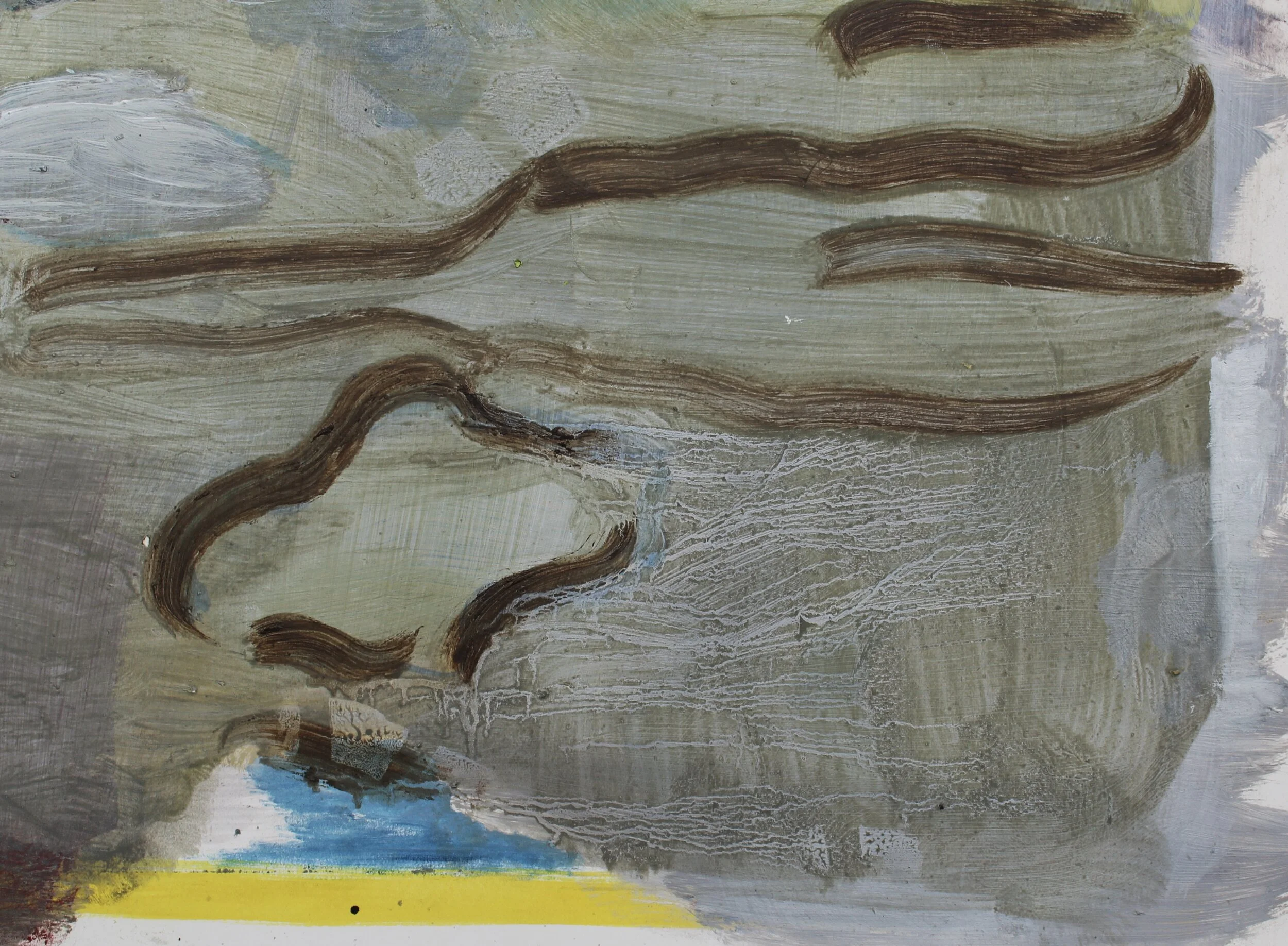 'Cloud Water', 2023, oil on paper, laid on panel, 20 x 30 x 1.5 cm, unframed, £600.