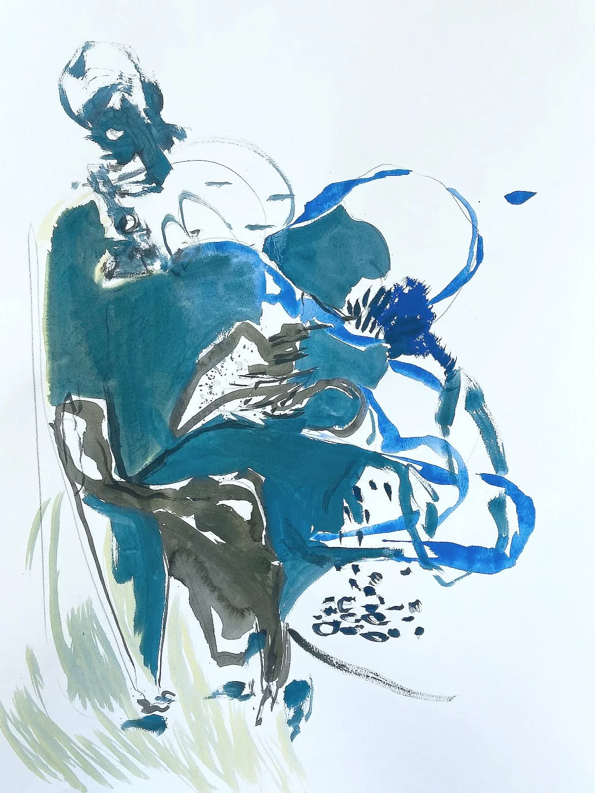 Sower 2026, acrylic and ink on paper, 77x 56 cm ©Lisa Carter Grist 