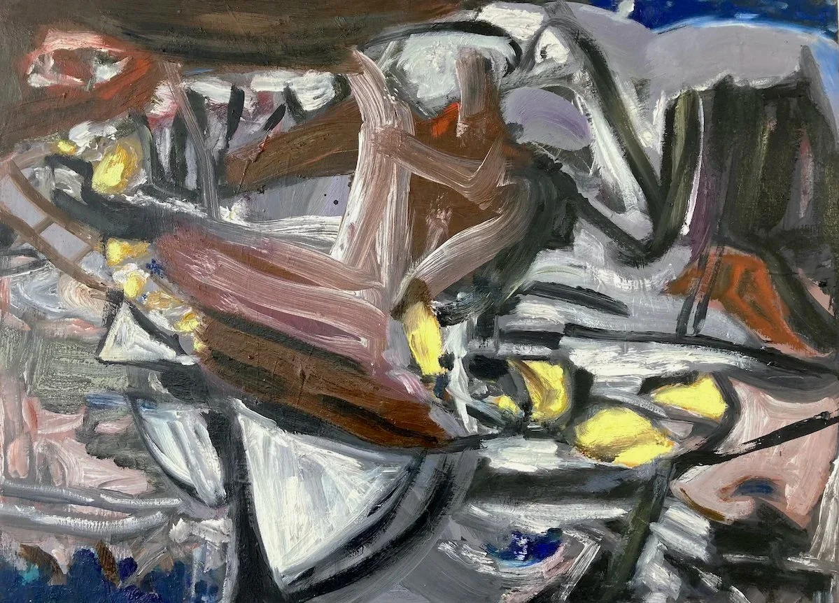 Jaw Cold, 2026, oil on panel, 56 x 77 x 2 cm ©Lisa Carter Grist 