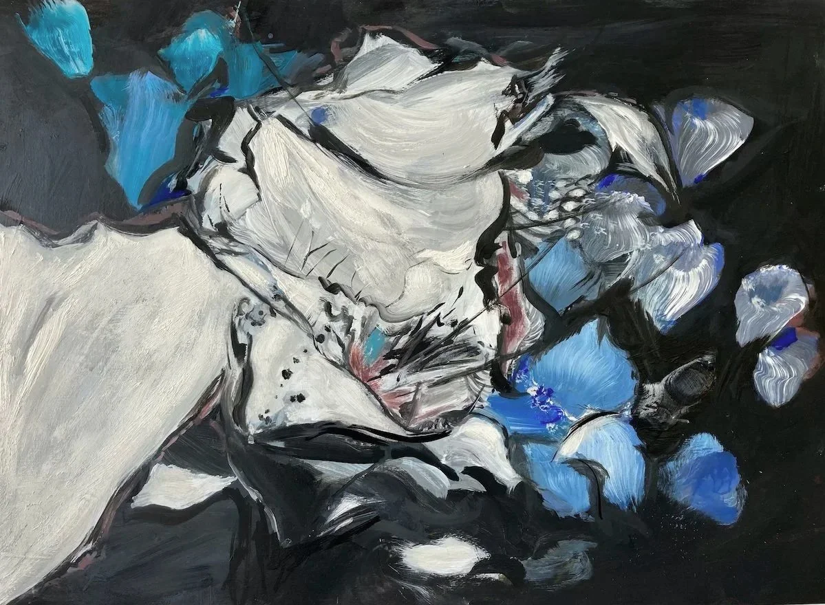 Yr Alarch, Swan, 2026, oil, acrylic on panel, 77 x 56 x 2.5 cm ©Lisa Carter Grist 