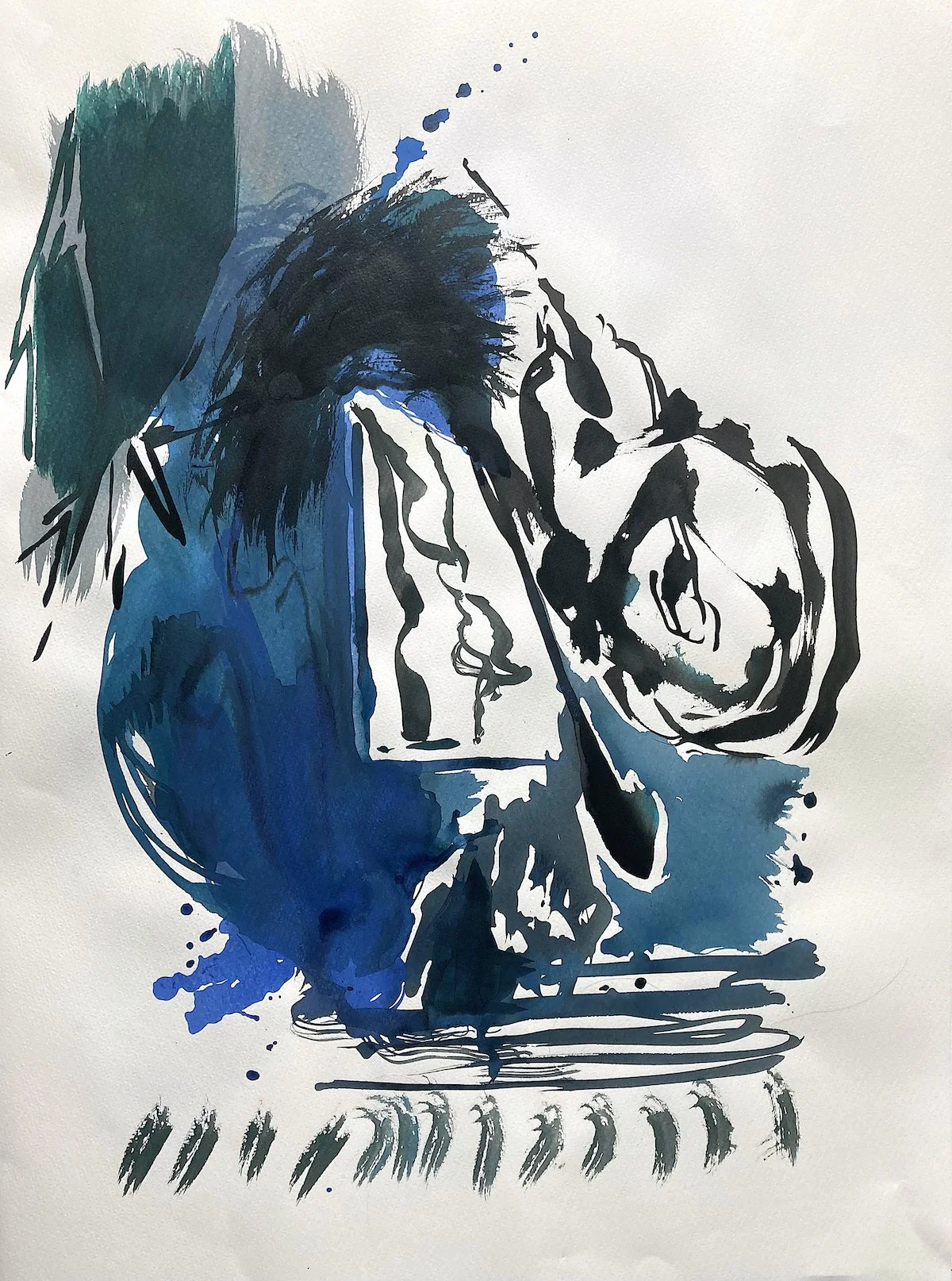 'Far and Fair Within', 2025, 78 x 57 cm, acrylic and ink on Fabriano paper, unframed, £1,000.