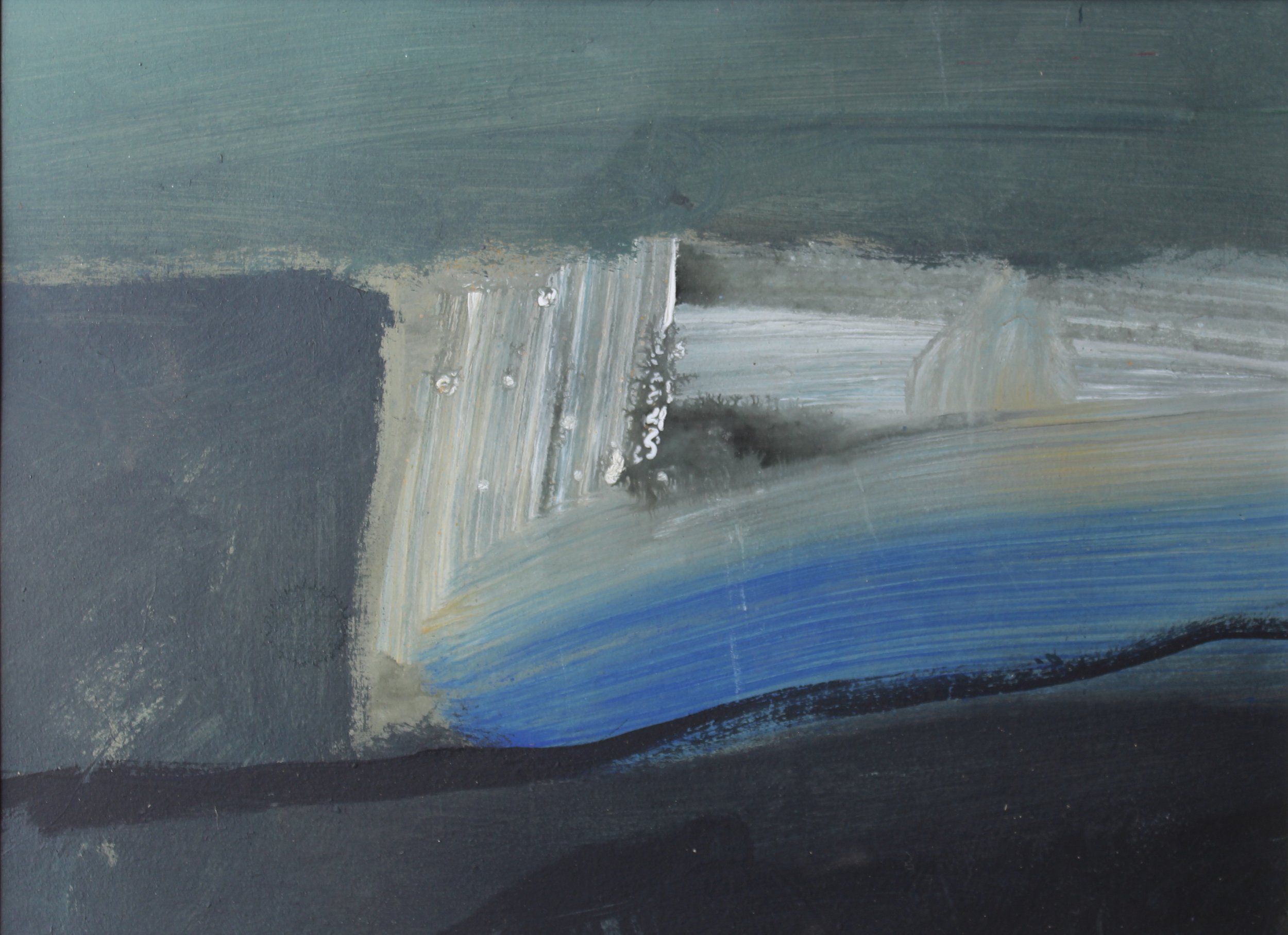 'Hole In the Rain', 2023, oil on paper, laid on panel, 30 x 20 x 1.5 cm, unframed, £600.