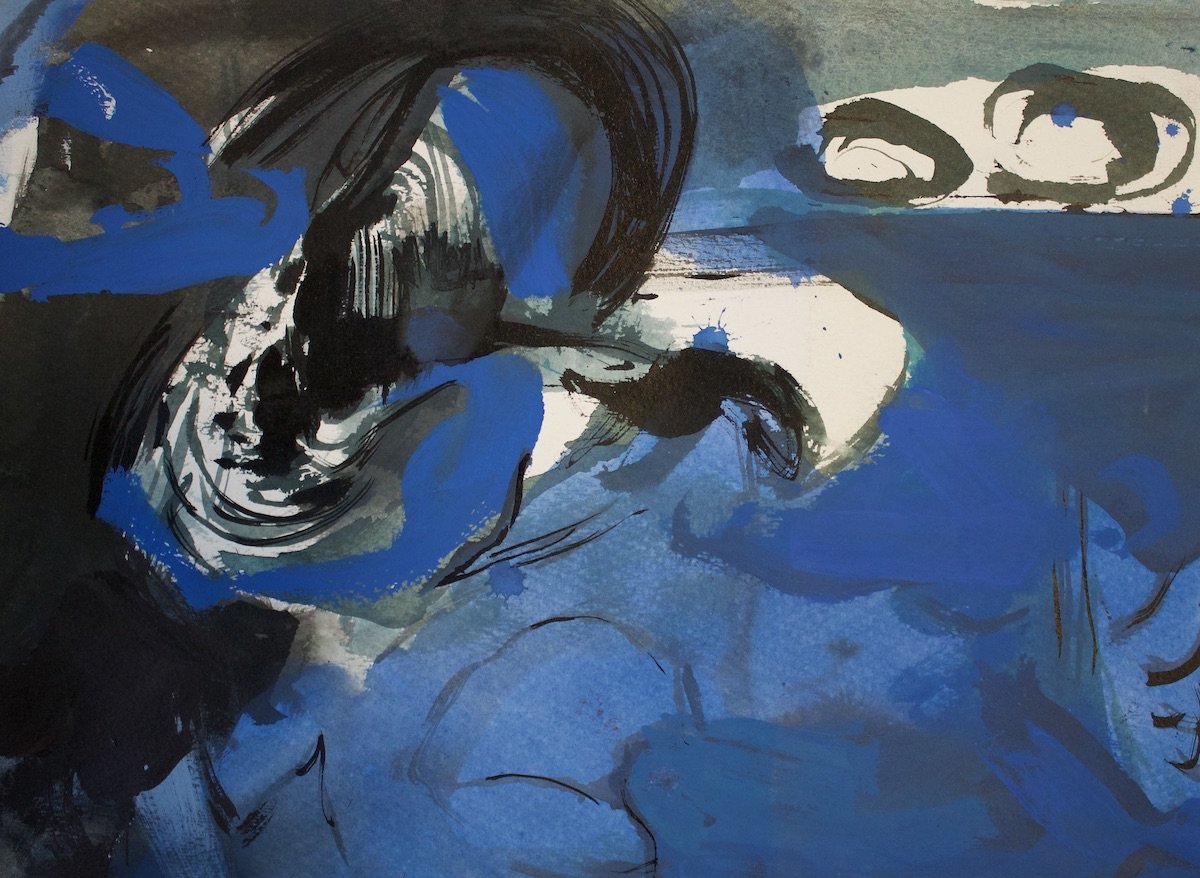 'Sea Ear', 2025, acrylic and ink on Fabriano paper, 30 x 42 cm,unframed, £500.