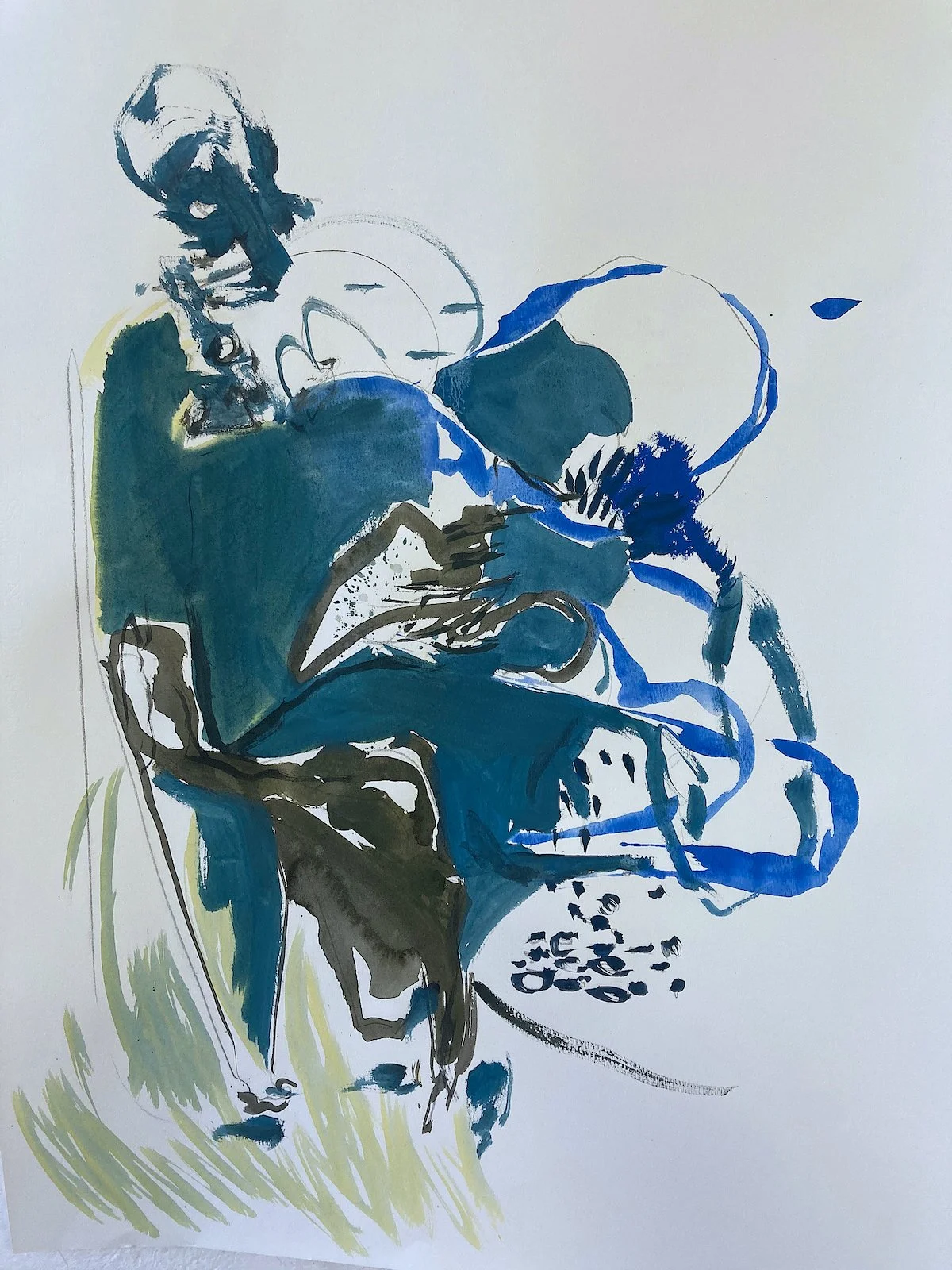 'The Sower', 2025, 78 x 57 cm, acrylic and graphite on Fabriano paper, unframed, £1,000.