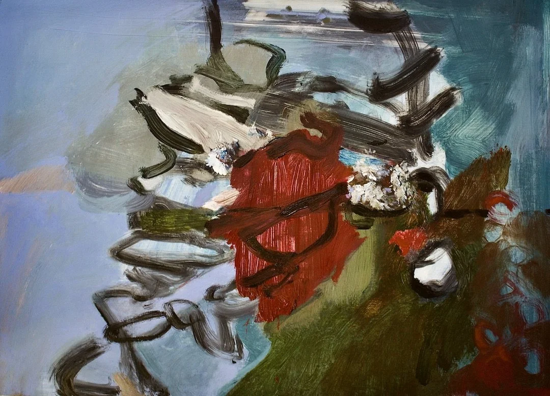 'Stack', 2025 oil on panel, 76 x 56 x 2.5 cm, £2,500.