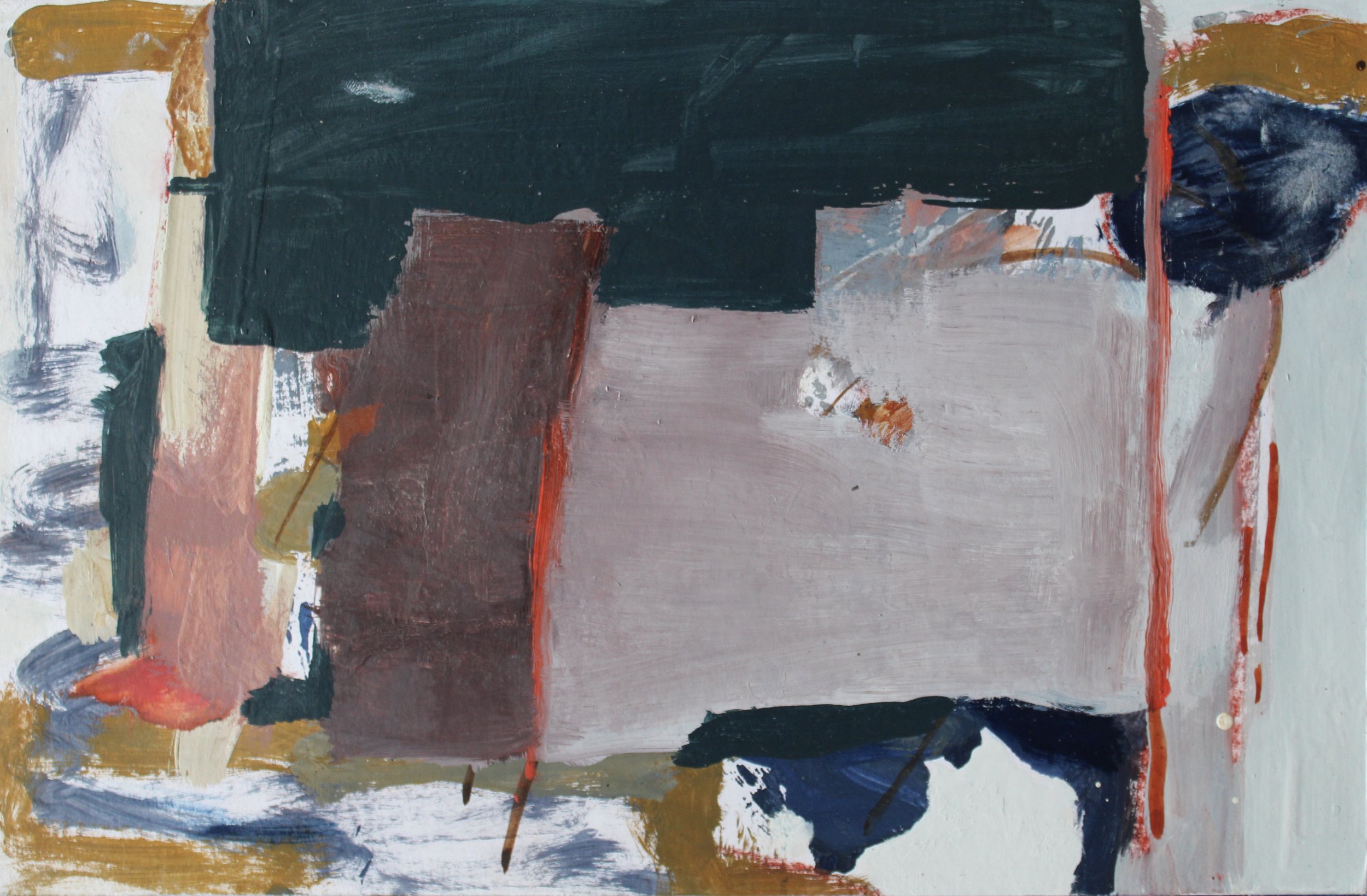 'Valley, Nocturne' 2023, oil on paper, laid on panel, 20 x 30 x 1.5 cm, private collection.