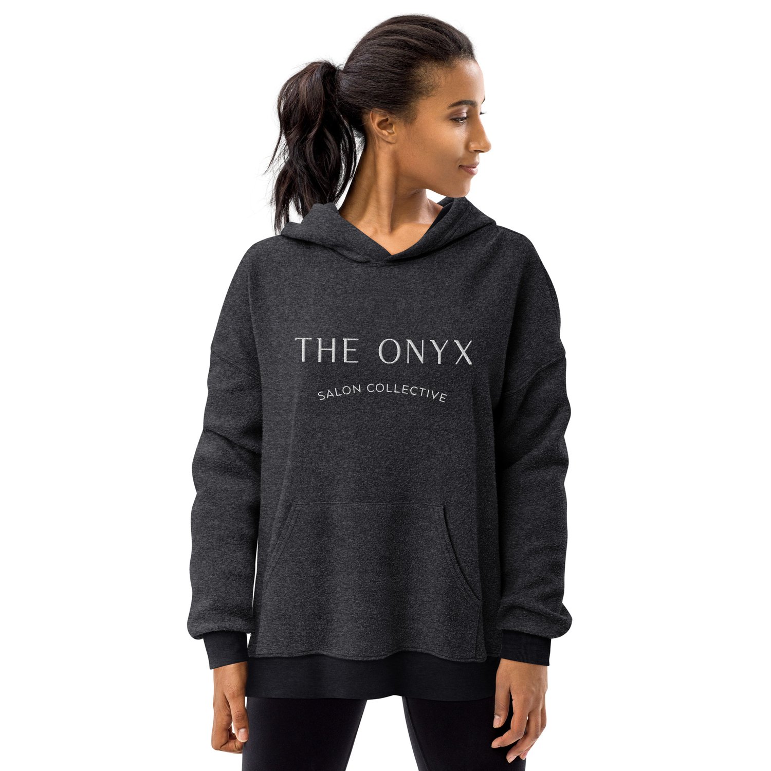 Unisex sueded fleece hoodie — The Onyx Salon Collective