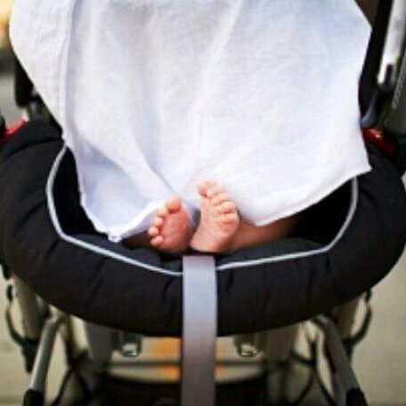 ***ATTENTION ALL PARENTS***
Sadly some parents are unknowingly putting their babies at risk by covering pushchairs and car seats with a blanket or muslin cloth to shade them from the sun. 
A study has shown that by covering a pram  in the heat at 22&