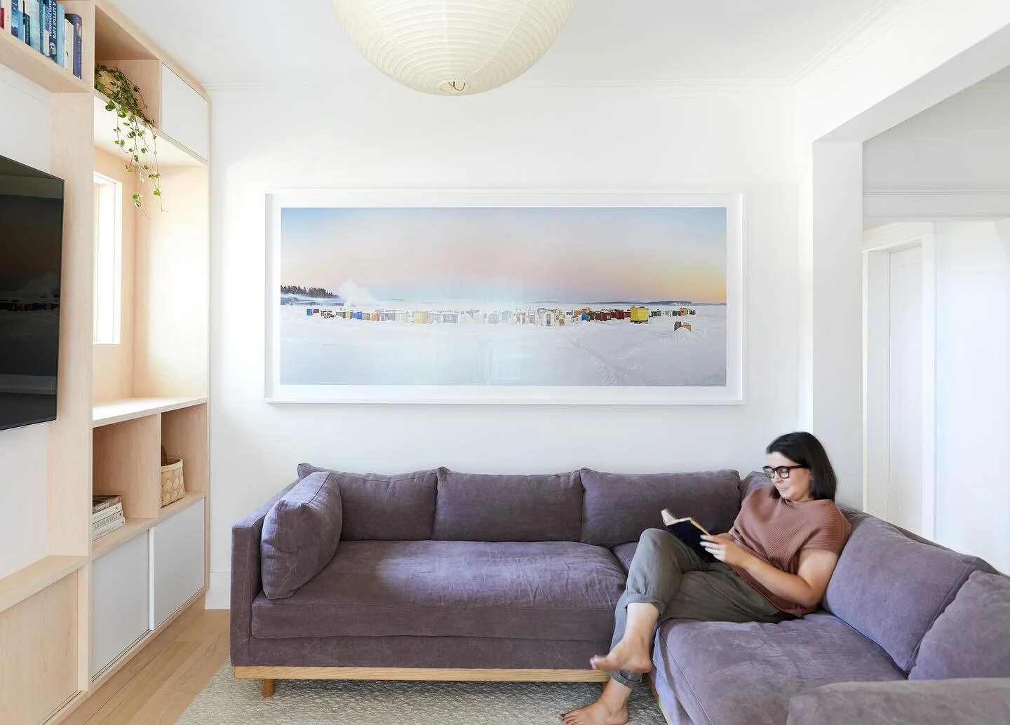 We love cozying up with a good book on a custom made AMCo. Lounge Sofa Sectional! 

DM us for all sofa inquiries. 

Check out Project South Indian Road on our website for a deeper look into this sweet west end home.