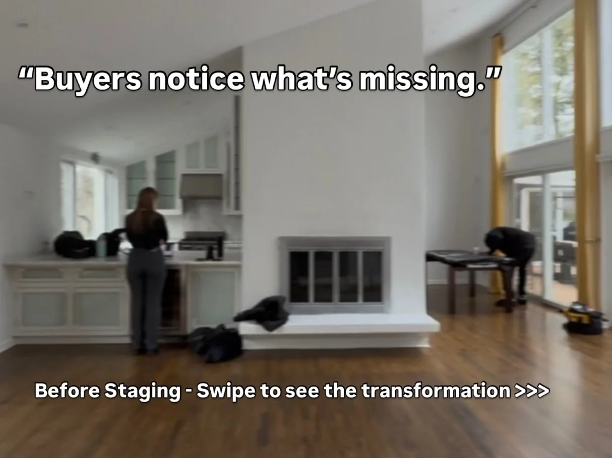 Before &rarr; After isn&rsquo;t about furniture.
It&rsquo;s about readiness.

Buyers decide how a home feels in seconds.
Staging bridges the gap between a beautiful property and one that truly connects.

We start with what&rsquo;s already there, 
the