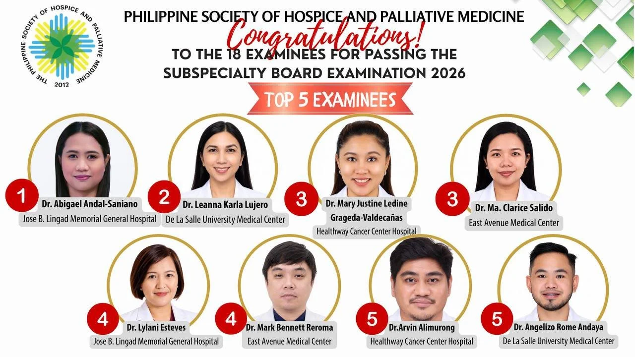 Congratulations to the New Palliative Medicine Fellows