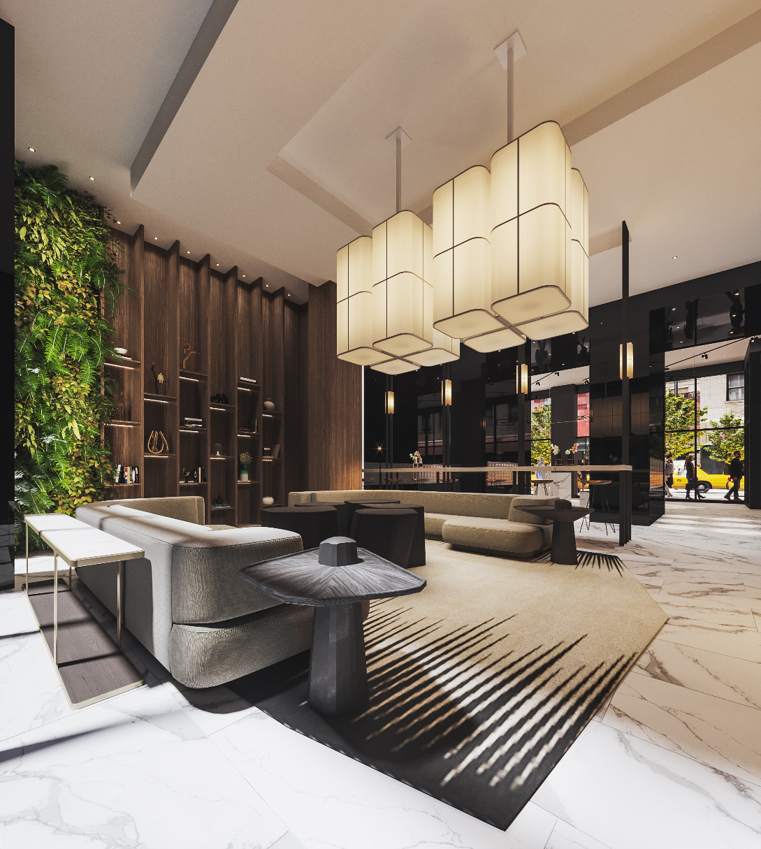 Harlem Residential CO-OP building Upper Manhattan, reception. Design Conception and procurement, 300 units, NYC 2023.