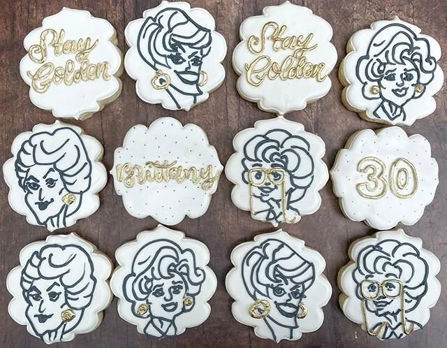 Stay golden 💛 &bull;
Inspired by @mygraciouscreations 
#goldengirls #cookies #customcookies #decoratedcookies #birthday #cincinnati #cookieclass #cookiedecorating #sugarcookie #sugar #royalicing #shopsmall #cookiedough