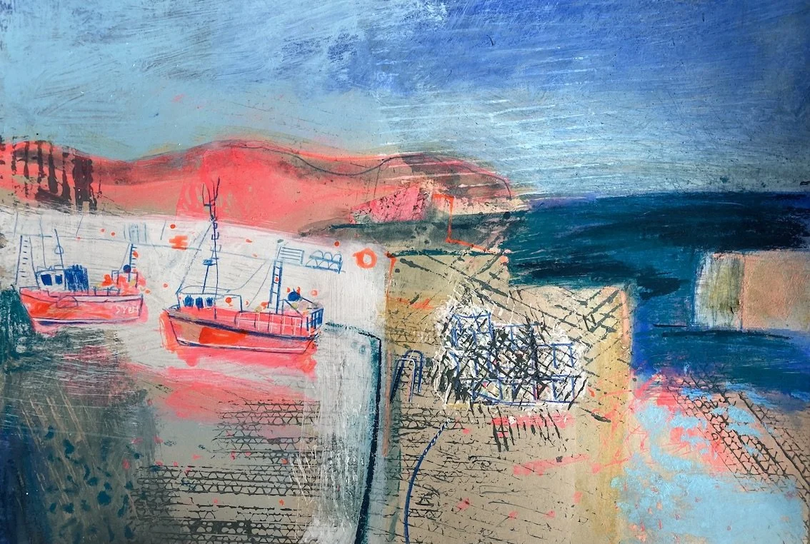 Neon Pink Cliffs St Abbs  |  £695.00