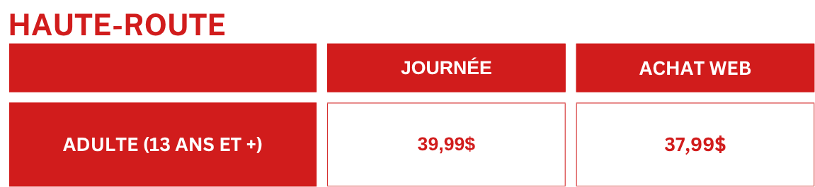 PRIX HAUTE-ROUTE