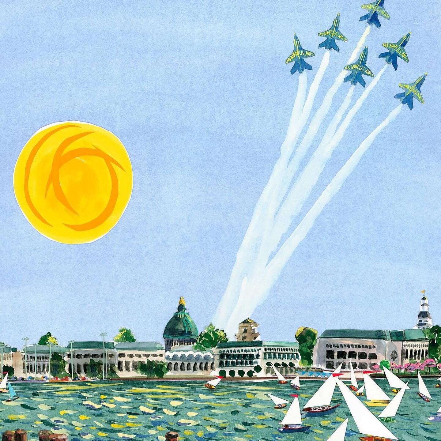 Blue Angels, Naval Academy and our beautiful town Annapolis!  Liz's artwork is on flags, fleece blankets, cutting boards, prints, framed tiles!! 
visit  www.lovingtheblues.com
#navy 
#annapolis 
#theblueangels
#boating #boat 
#sailing 
#localartist #