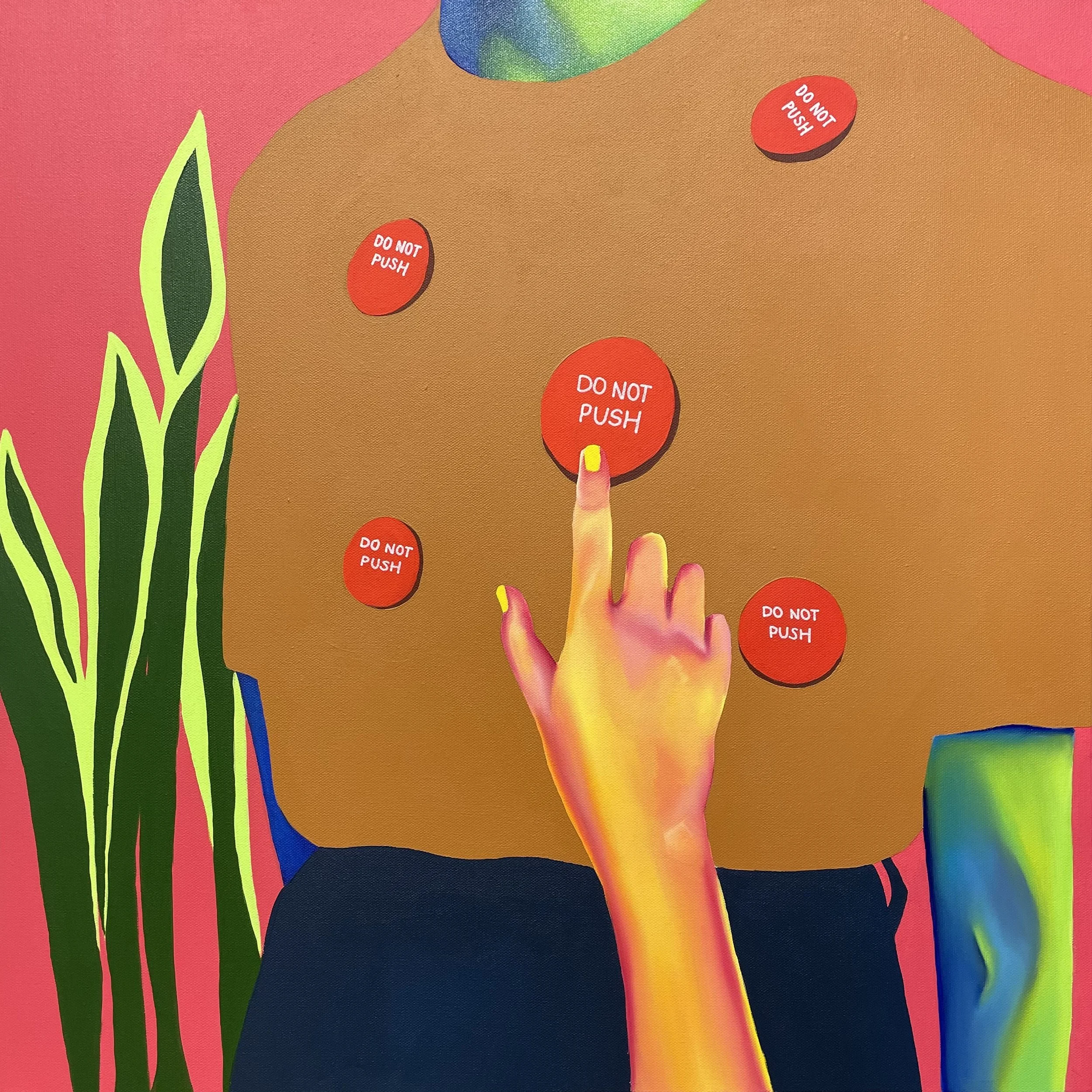 Don't Push My Buttons / 24x24 / $200 (unframed)