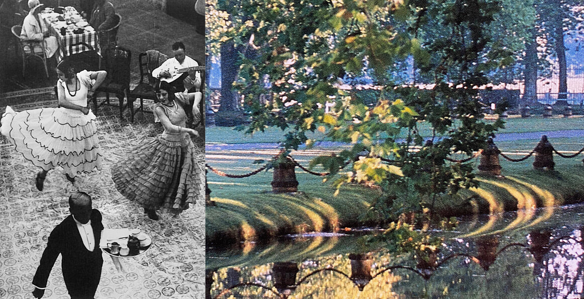 Scalloped edges tango through tulles and along the canal of Chateau de Courances, France; a garden we love.