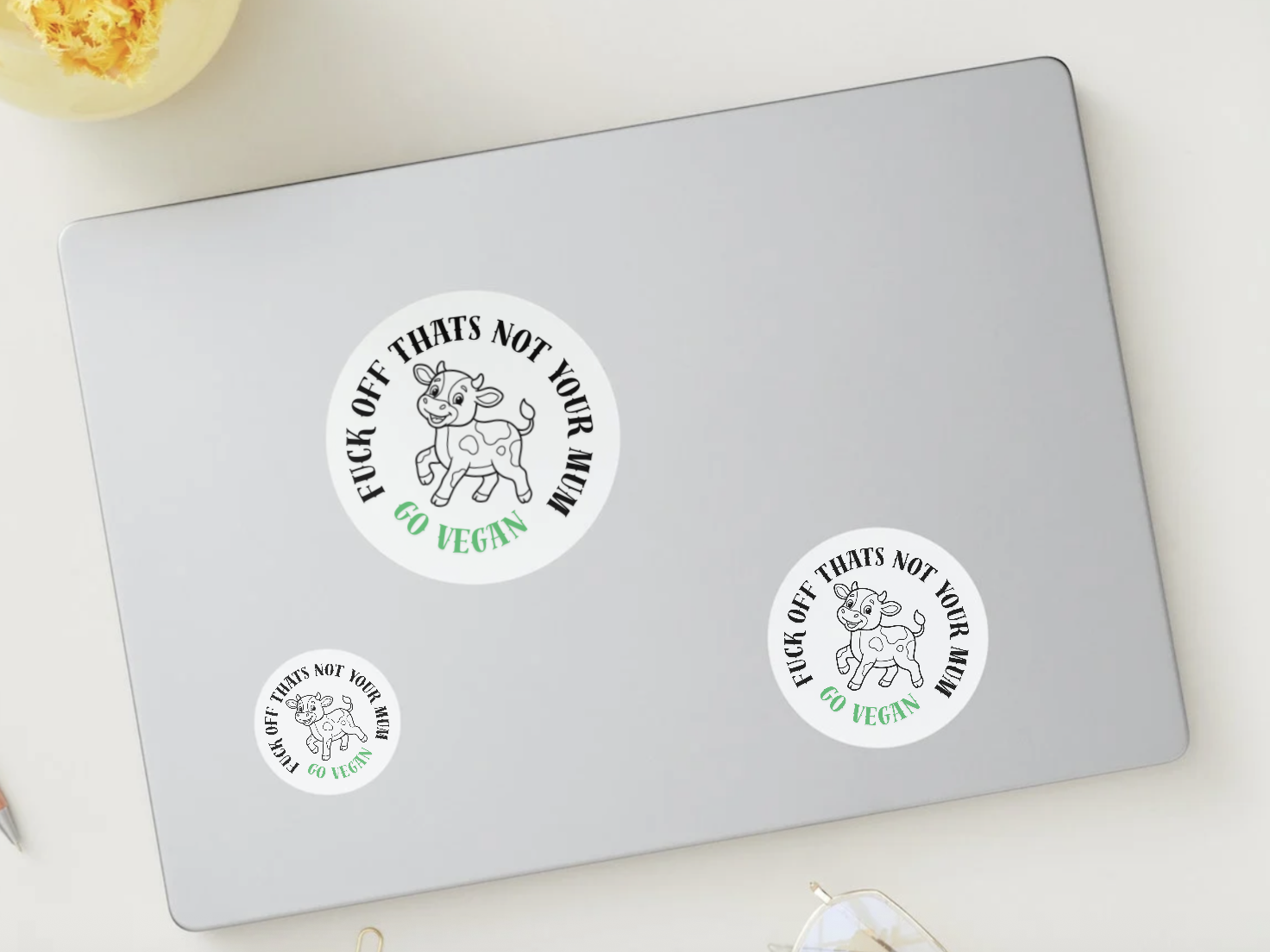 Assorted Vegan Stickers PACK OF 12