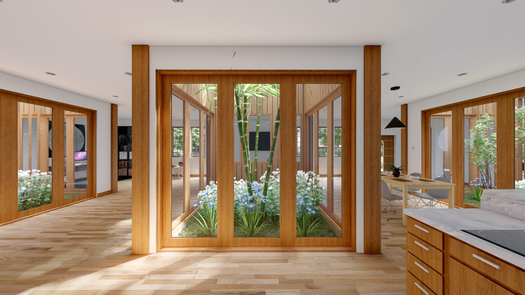Minimal-Courtyard-House_Interior---Central-Garden-from-Kitchen-01.jpg