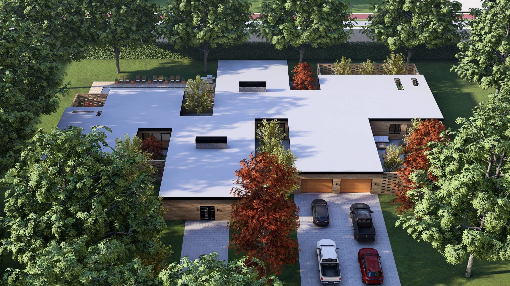 Jigsaw Puzzle Courtyard Home