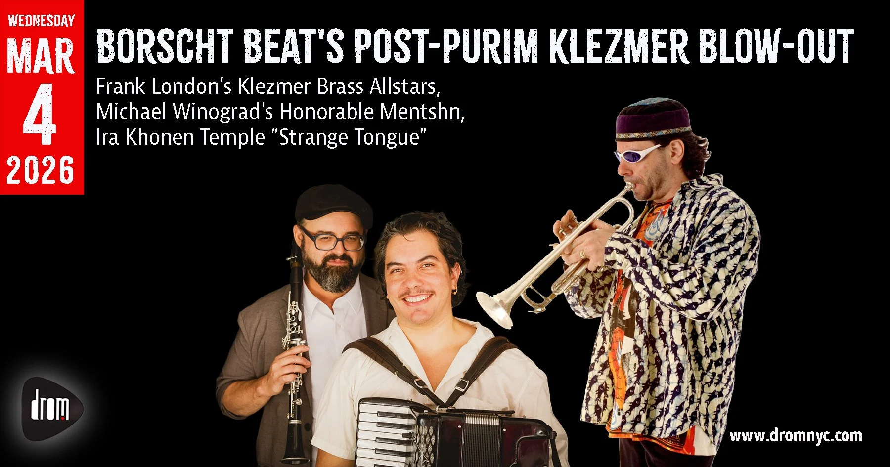 Borscht Beat’s Post-Purim Klezmer Blow-Out