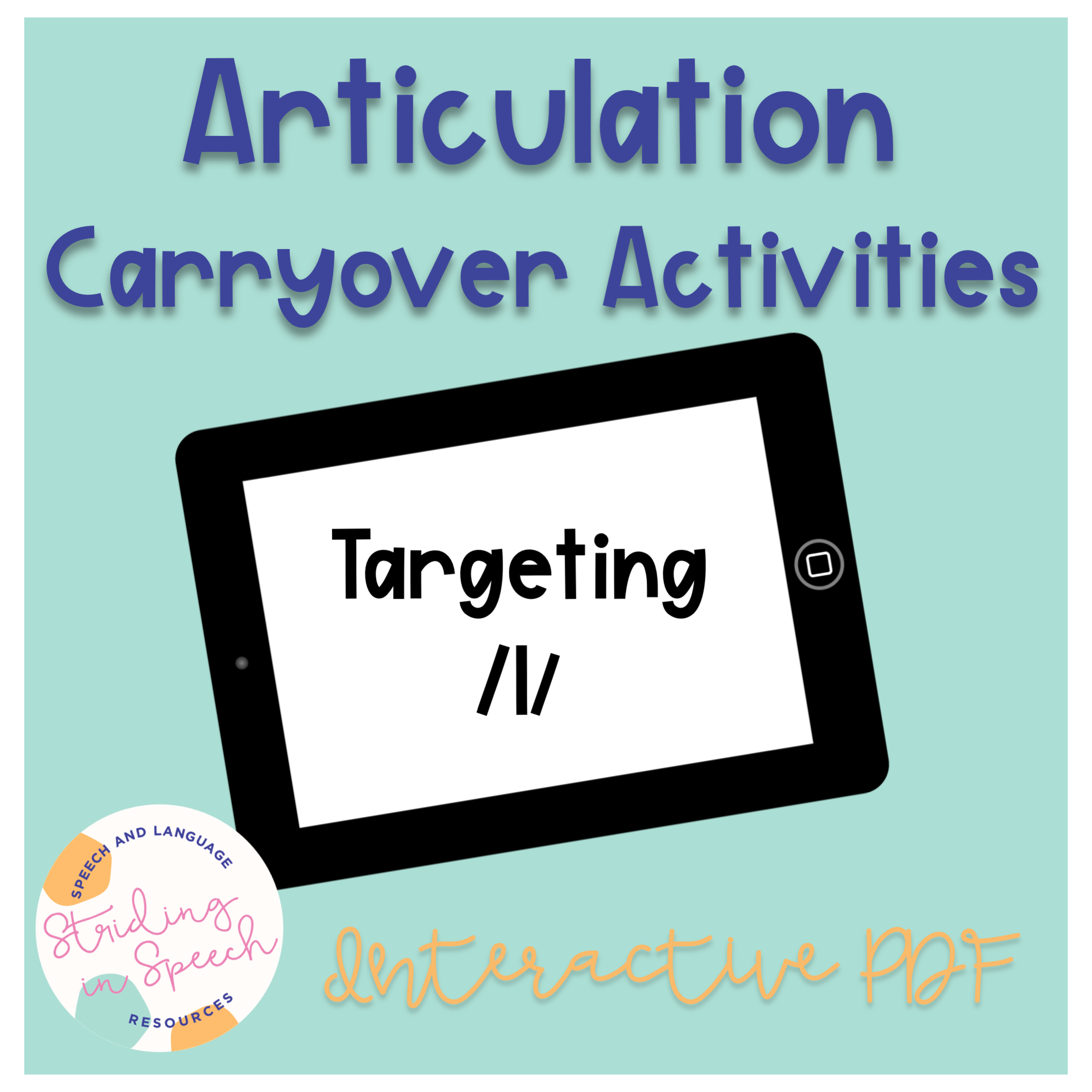 Articulation Carryover Activities for /l/