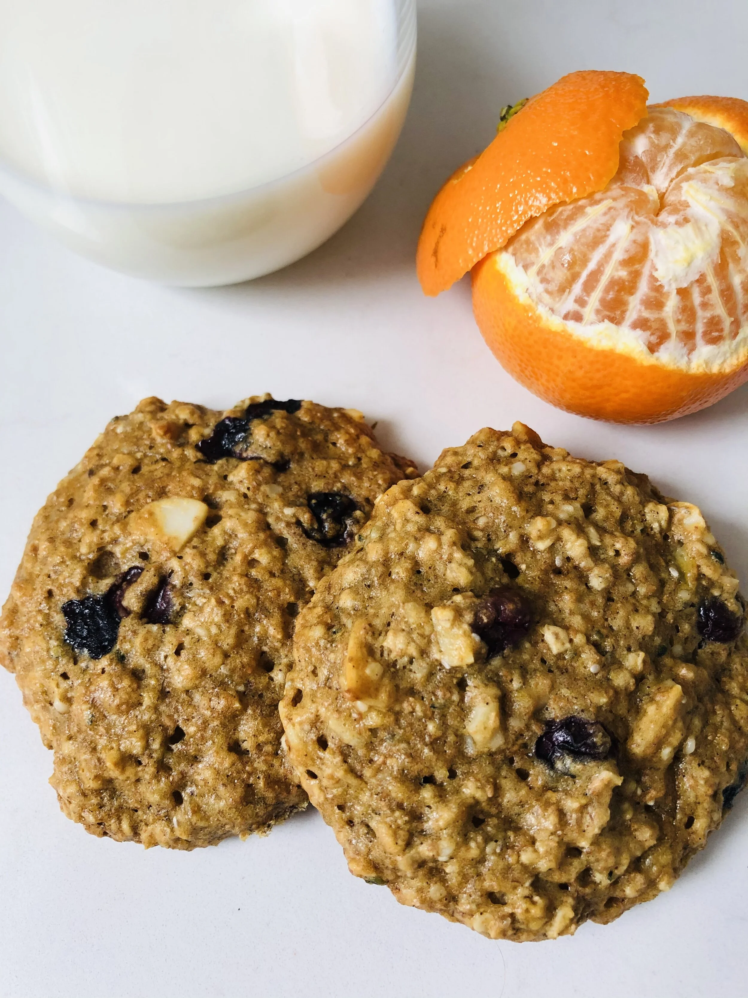 Banana Blueberry Breakfast Cookies 