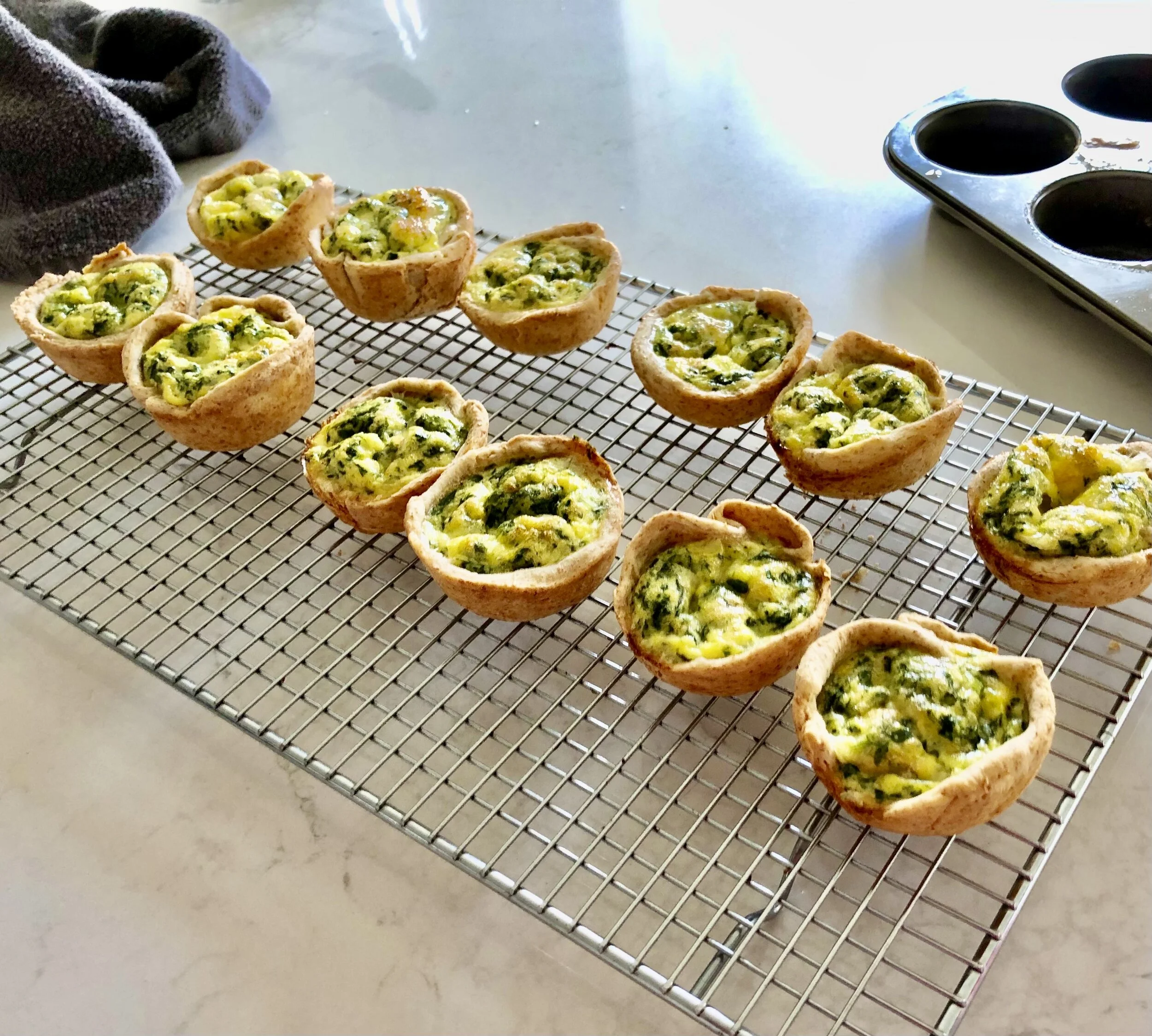 Spinach and Cheese Mini Quiche