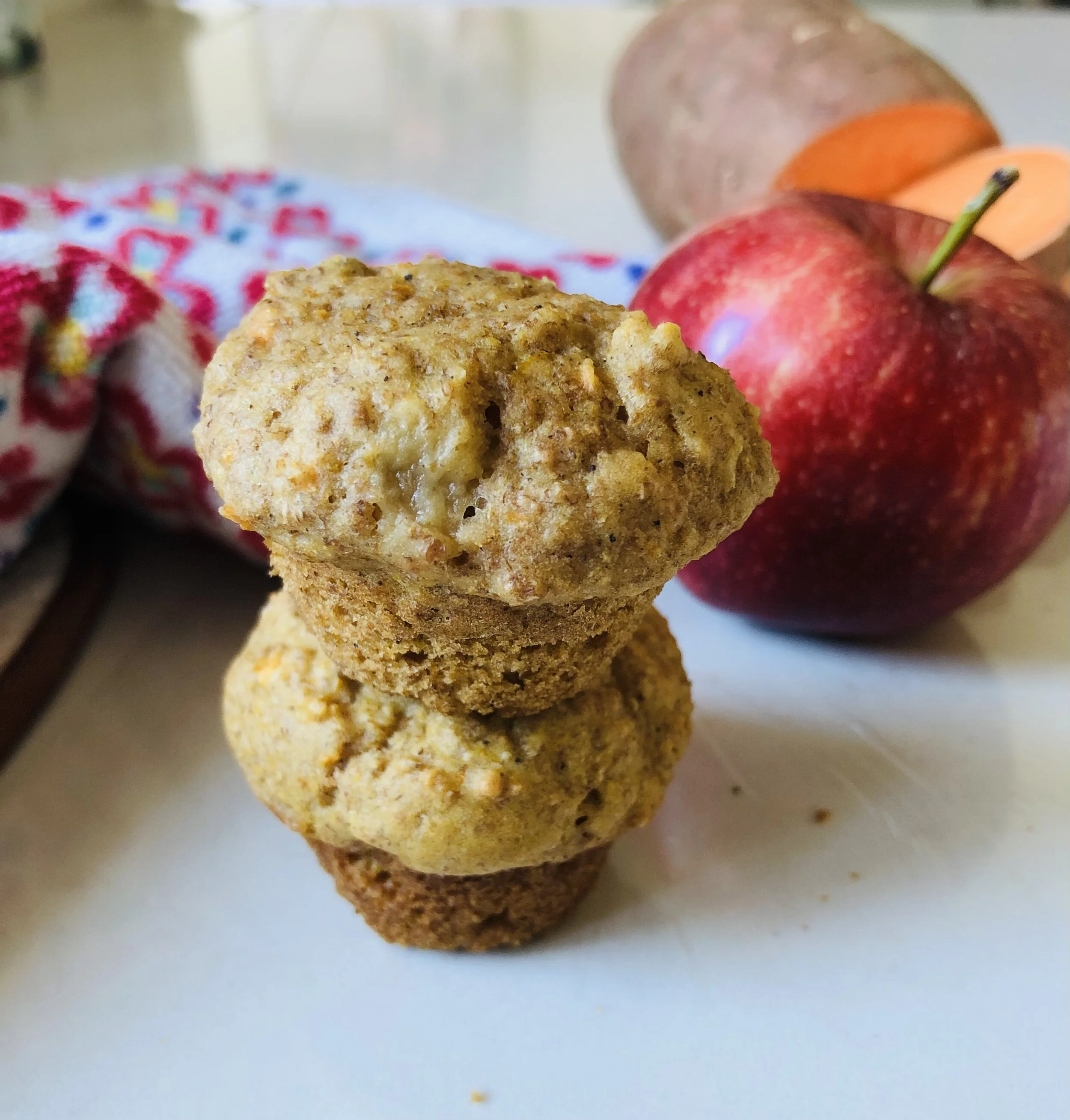 Mini Sweet Potato, Apple and Lentil Muffins for Baby 